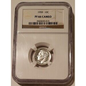 1959 Roosevelt Dime Proof PF66 Cameo NGC